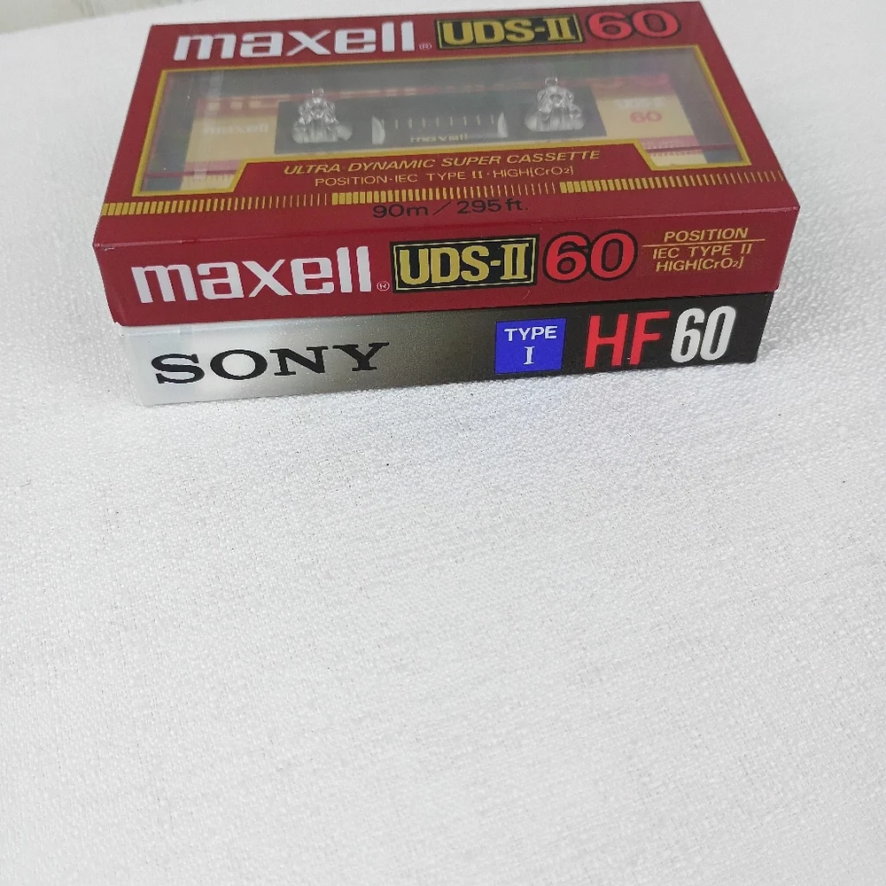 MAXELL UDS-II 60 Blank tape audio Sony HF60 Normal Bias type I normal Sealed.